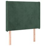 vidaXL Sommier à lattes de lit matelas LED Vert foncé 90x200cm Velours