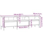 vidaXL Meuble TV chêne artisanal 150x30x44 5 cm bois d'ingénierie