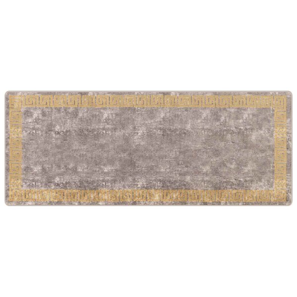 vidaXL Coureur de Tapis MARSA Gris 100 x 250 cm Polyester et PVC