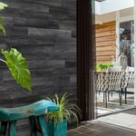 WallArt Planches d'aspect bois Chêne grange Gris cendré