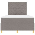 vidaXL Lit à ressorts avec matelas Taupe 120 x 190 cm tissu