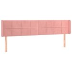 vidaXL Tête de lit avec oreilles Rose 183x16x78/88 cm Velours
