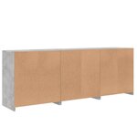 vidaXL Buffet avec lumières LED gris béton 181 5x37x67 cm