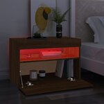 vidaXL Meubles TV 2 Pièces avec lumières LED Chêne marron 60x35x40 cm