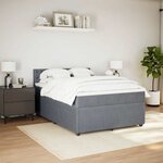 vidaXL Sommier à lattes de lit et matelas Gris foncé 140x200cm Velours