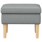 vidaXL Pouf Gris clair 55 x 35 x 41 cm Tissu