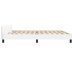 vidaXL Cadre de lit avec tête de lit Blanc 200x200 cm Similicuir