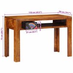 vidaXL Bureau avec tiroir Marron 110 x 50 x 73 cm Bois d'acacia massif