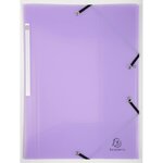 Chemise À Élastiques 3 Rabats Polypropylène Chromaline Pastel - A4 - Mauve - Exacompta