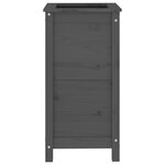 vidaXL Jardinière gris 40x40x78 cm bois massif de pin