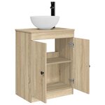 vidaXL Meuble de salle de bain avec évier Chêne Sonoma 54 x 35 x 83 cm