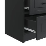 vidaXL Cabinet de chevet avec tiroir 2 Pièces Noir 43 x 34 5 x 44 5 cm