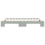 vidaXL Lit de jour avec lit gigogne gris clair 100x200 cm velours