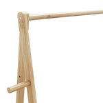 vidaXL Porte-vêtements et étagères roulettes 132x45 5x155 5cm bambou