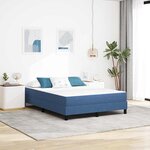 vidaXL Matelas de Lit avec matelas Bleu 140 x 190 cm tissu