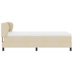 vidaXL Lit boxspring avec matelas Crème 100 x 200 cm tissu