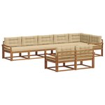 vidaXL Ensemble de canapés d'extérieur 8 pc Naturel et Beige