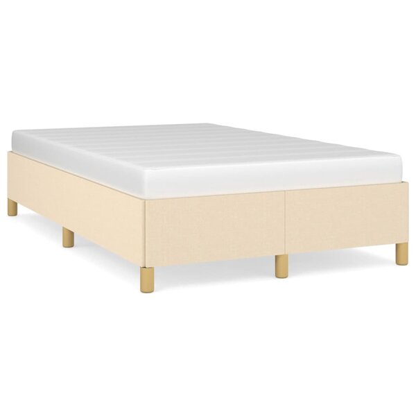 vidaXL Cadre de lit Crème 120 x 200 cm Tissu