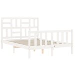 vidaXL Cadre de lit sans matelas blanc bois de pin massif