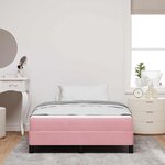 vidaXL Lit à ressorts avec matelas Rose 120 x 190 cm tissu