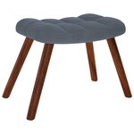 vidaXL Chaise à bascule avec repose-pied gris foncé velours