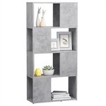 vidaXL Bibliothèque/Séparateur de pièce Gris béton 60x24x124 5 cm