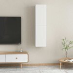 vidaXL Meubles TV 2 Pièces Blanc 30 5x30x60 cm Bois d’ingénierie