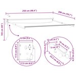 vidaXL Auvent rétractable électrique Jaune et blanc 2 5 x 2 m
