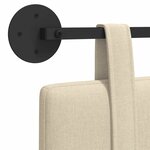 vidaXL Tête de lit suspendue Crème Tissu