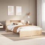 vidaXL Lit bibliothèque sans matelas 160x200 cm bois massif de pin