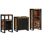 vidaXL Ensemble de mobilier de salle de bain avec étagère 3 Pièces