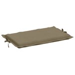 vidaXL Coussin de chaise longue taupe mélangé 186x58x4 cm tissu