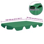 vidaXL Toit de rechange de balançoire vert 150/130x105/70 cm