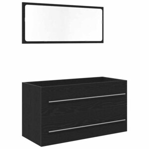 vidaXL Cabinet de Lavabo Chêne noir 90 x 45 x 1.5 cm Bois d'ingénierie