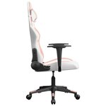vidaXL Chaise de jeu Blanc et rose Similicuir