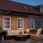 vidaXL Store rétractable manuel avec LEDs 3 5 x 2 5 m
