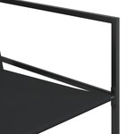 vidaXL Ensemble à manger de jardin 7 Pièces noir textilène