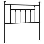 vidaXL Tête de lit métal noir 90 cm