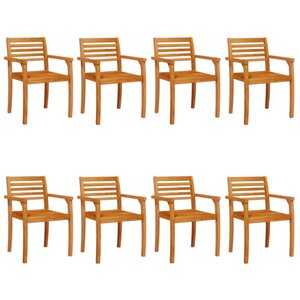 vidaXL Chaises de jardin lot de 8 59x55x85 bois massif d'acacia