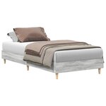 vidaXL Cadre de lit Gris Sonoma 203 x 93 x 25 cm Bois d'ingénierie