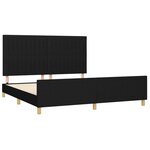 vidaXL Cadre de lit avec tête de lit Noir 180 x 200 cm Tissu