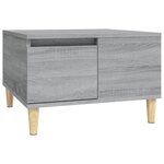 vidaXL Table basse sonoma gris 55x55x36 5 cm bois d'ingénierie