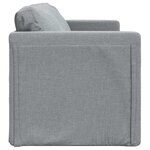 vidaXL Canapé-lit 2 en 1 gris clair 112x174x55 cm tissu