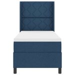 vidaXL Lit à ressorts avec matelas Bleu 80 x 200 cm tissu