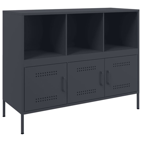 vidaXL Buffet anthracite 100 5x39x79 cm acier