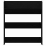 vidaXL Cabinet à chaussures avec étagère Chêne noir 80 x 18 x 90 cm