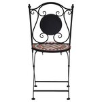 vidaXL Chaises de bistrot mosaïque 2 Pièces Marron Céramique
