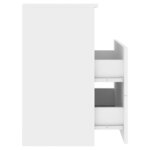 vidaXL Table de chevet Blanc 50x32x60 cm