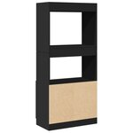 vidaXL Buffet haut noir 63x33x140 cm bois d'ingénierie