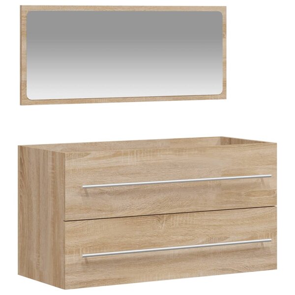 vidaXL Armoire de bain avec miroir chêne sonoma bois d'ingénierie